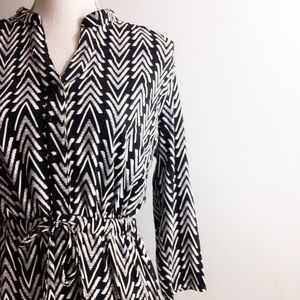 Robert Louis Tribal Print Chevron Striped Dress